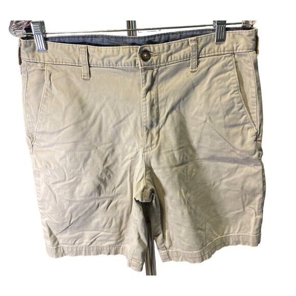 George Khaki Tan Flat Front Buttoned Shorts Sz 32 - Picture 1 of 5